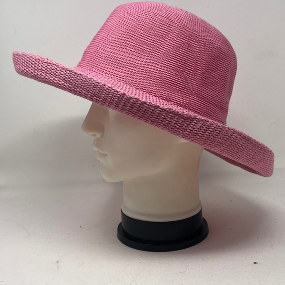 Wallaroo Victoria Hat Pink Womens Sun Bucket Floppy Woven Drawstring Packable - Picture 1 of 8
